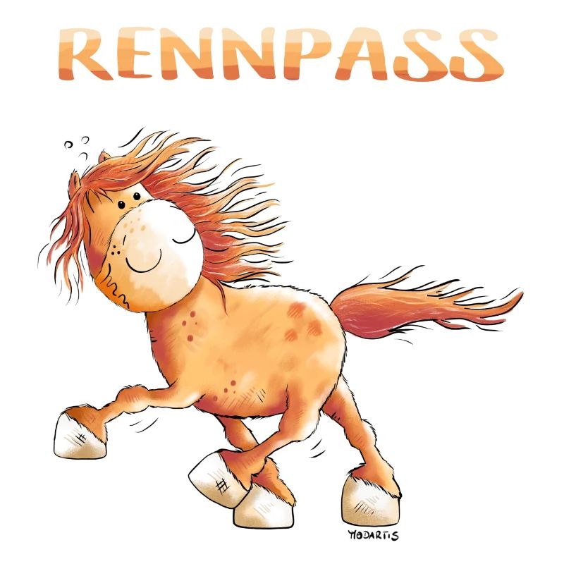 Rennpass Islandpferd - Comic - Fun