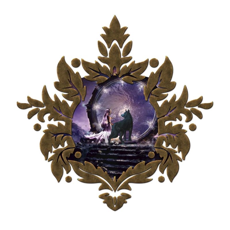 Eine Fee und ein dunkler Wolf