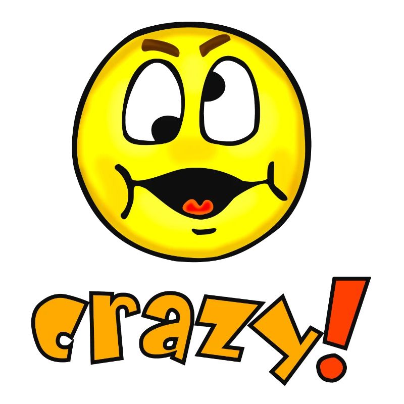 crazy - Funny crazy emoticon
