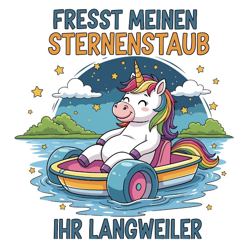 Einhorn Tretbootfahrt
