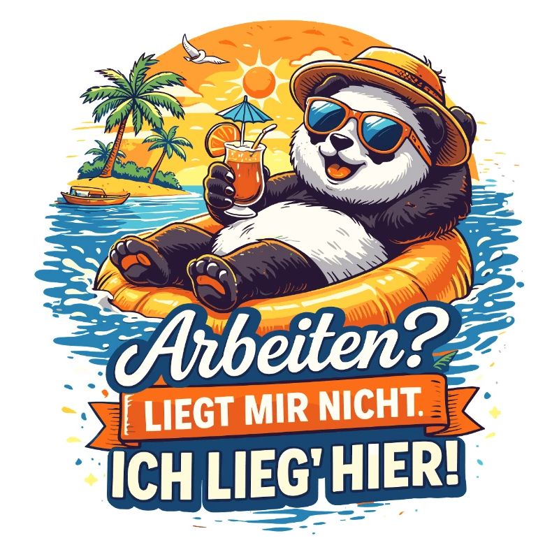Vacances à la plage panda : travail ? Pas pour moi