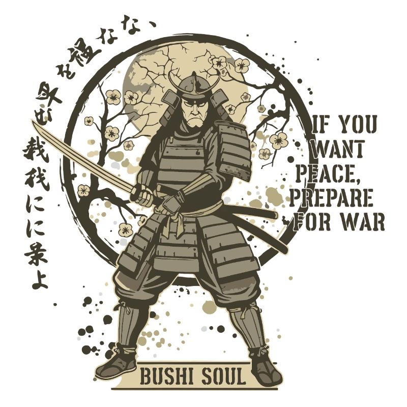 Samouraï de l’âme Bushi dans les Fleurs