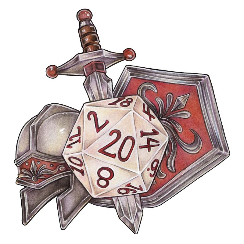 RPG Tabletop D20 Dice Gift Fighter