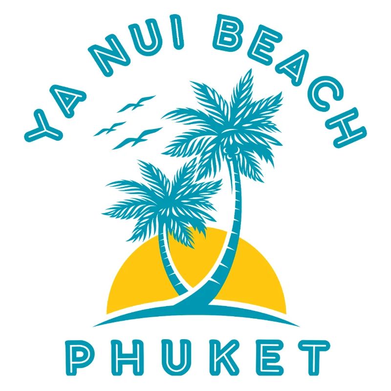 Coucher de soleil de palmier de Phuket Beach