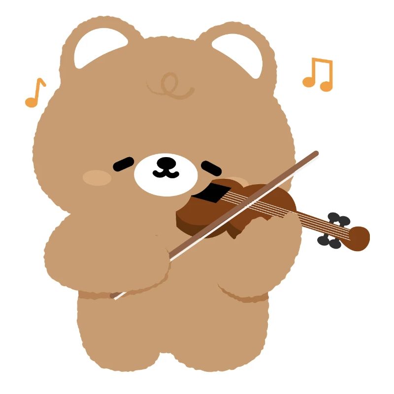 Bear Violinist Charm
