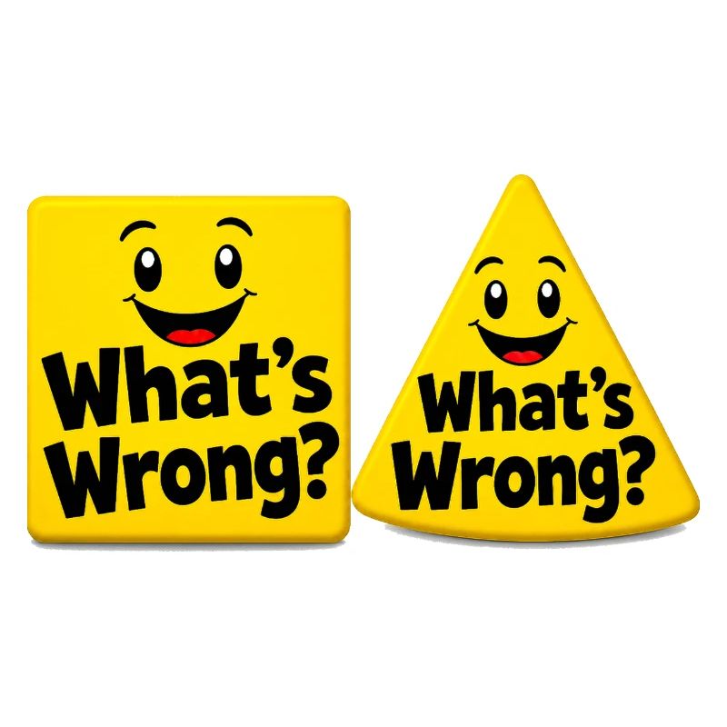 Qu’est-ce qui ne va pas ? Conception à bloc jaune