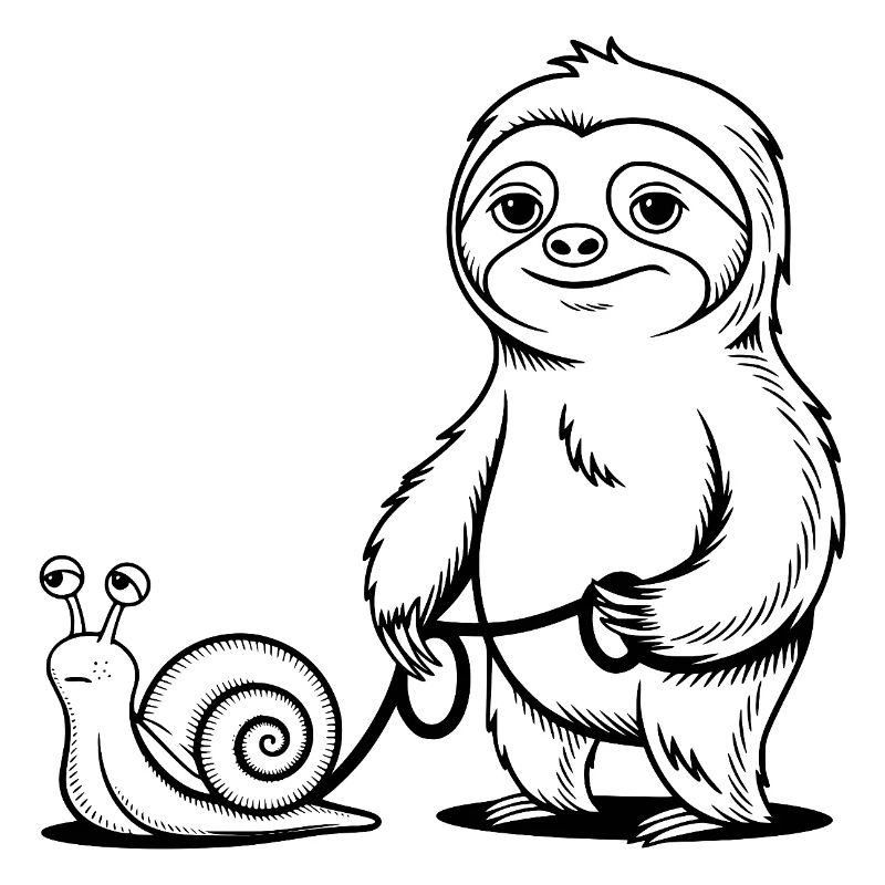 Sloth and Snail - Going for a Walk