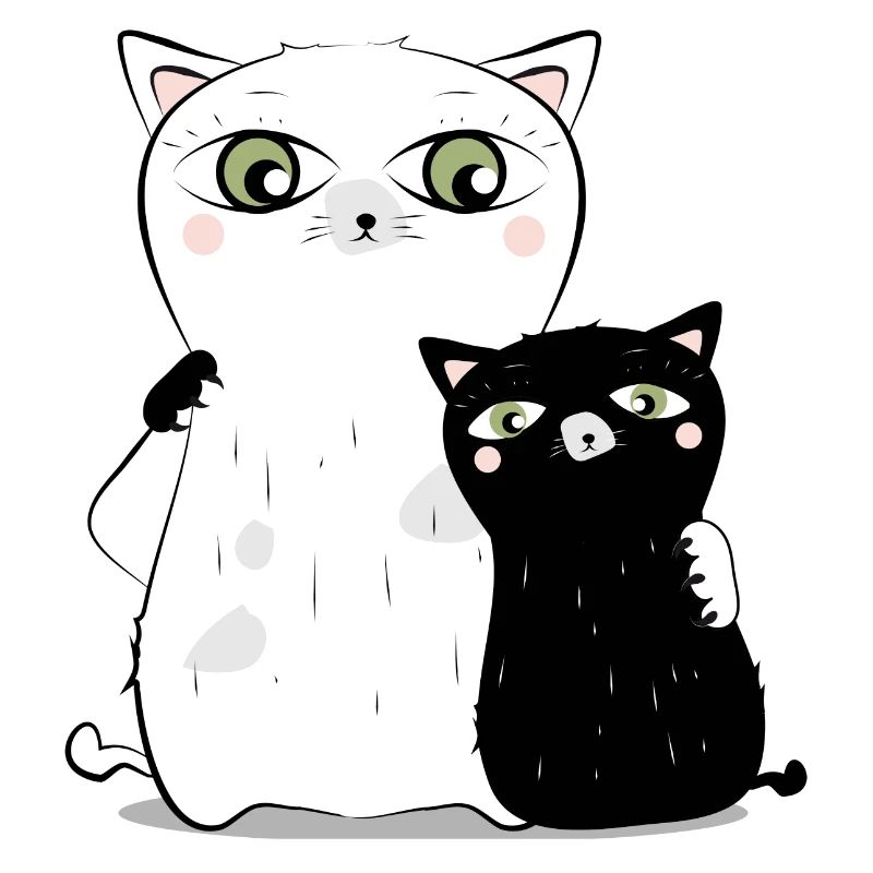 Chat Blanc & chat noir