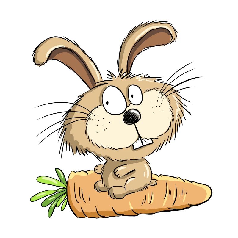 Rabbit With Carrot I Easter I Easter Comic