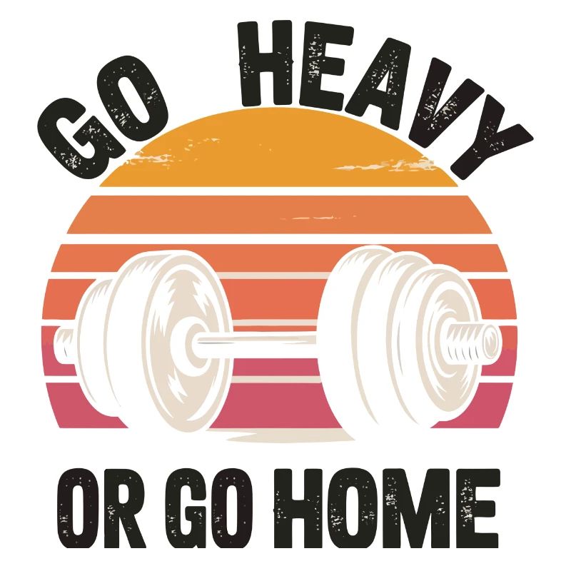 Go Heavy oder Go Home Retro Langhantel
