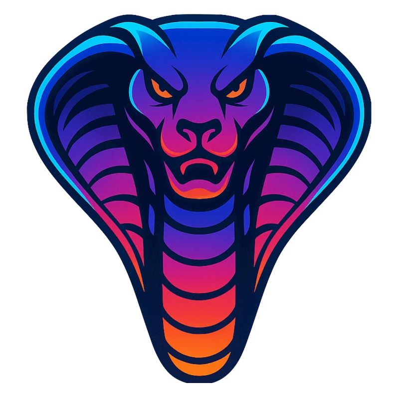 Neon Cobra Gradient Illustration