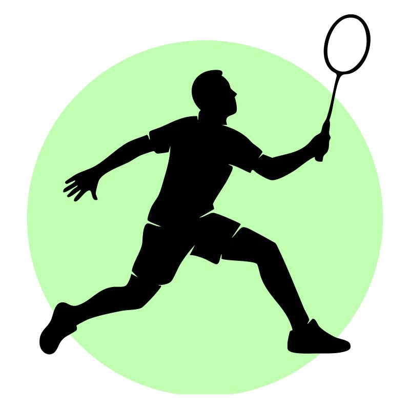Badminton Spieler Vorhand