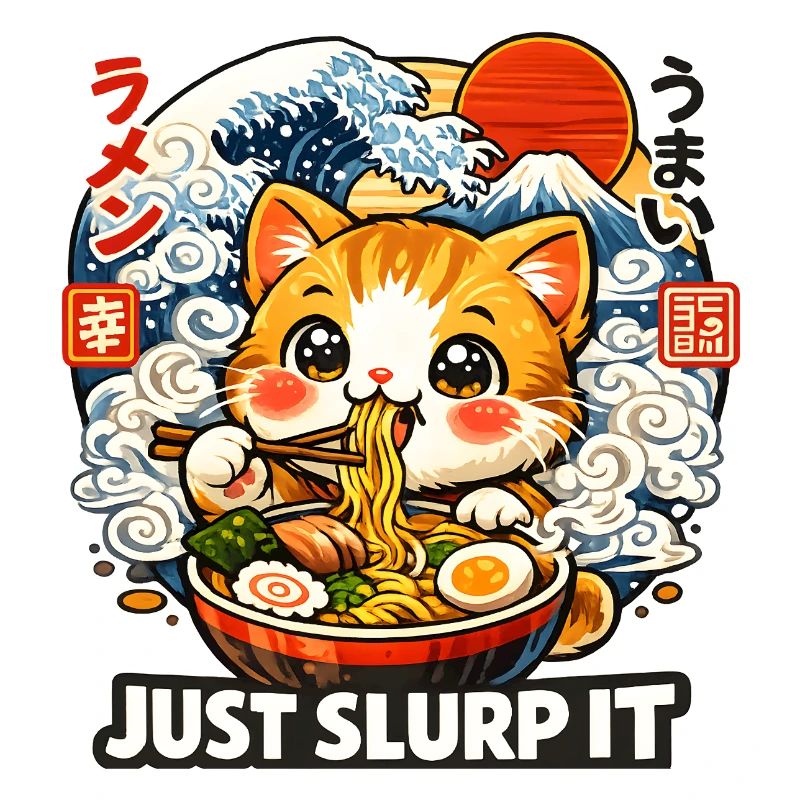 Kawaii Cat I Need Ramen