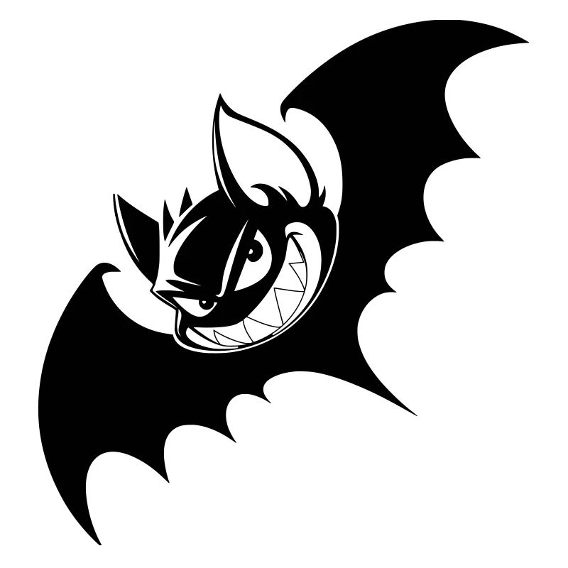 Grinning Bat – Evil Cartoon Bat