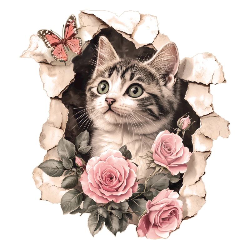 Chat et papillon