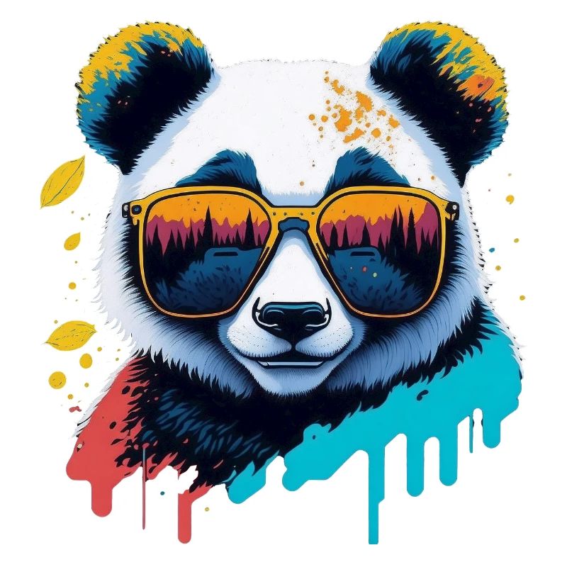 Explosion de couleurs des lunettes de soleil Panda