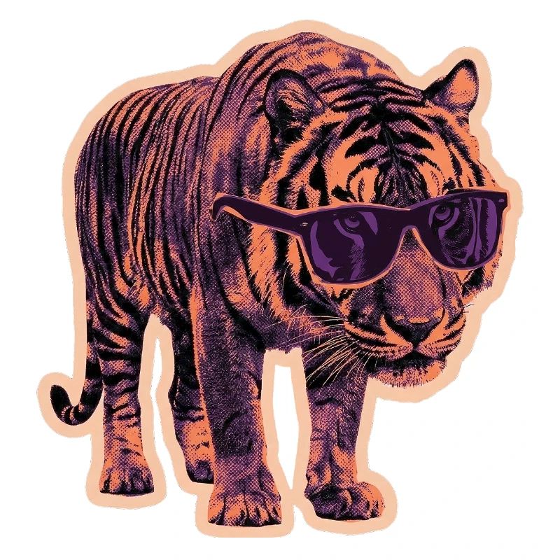 Tiger Sonnenbrille Risographie