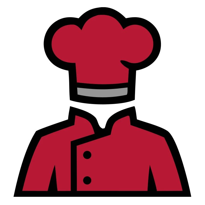 Veste du chef Bonnet du chef Logo du restaurant Chef