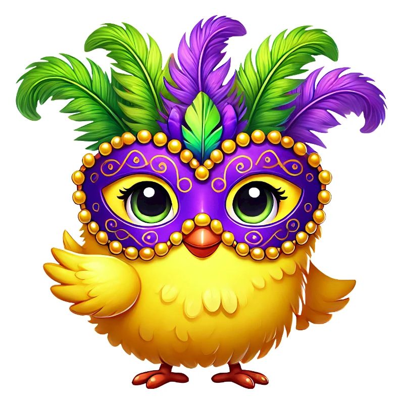 Mardi Gras Poulet Poussin Masque Carnaval Carnaval