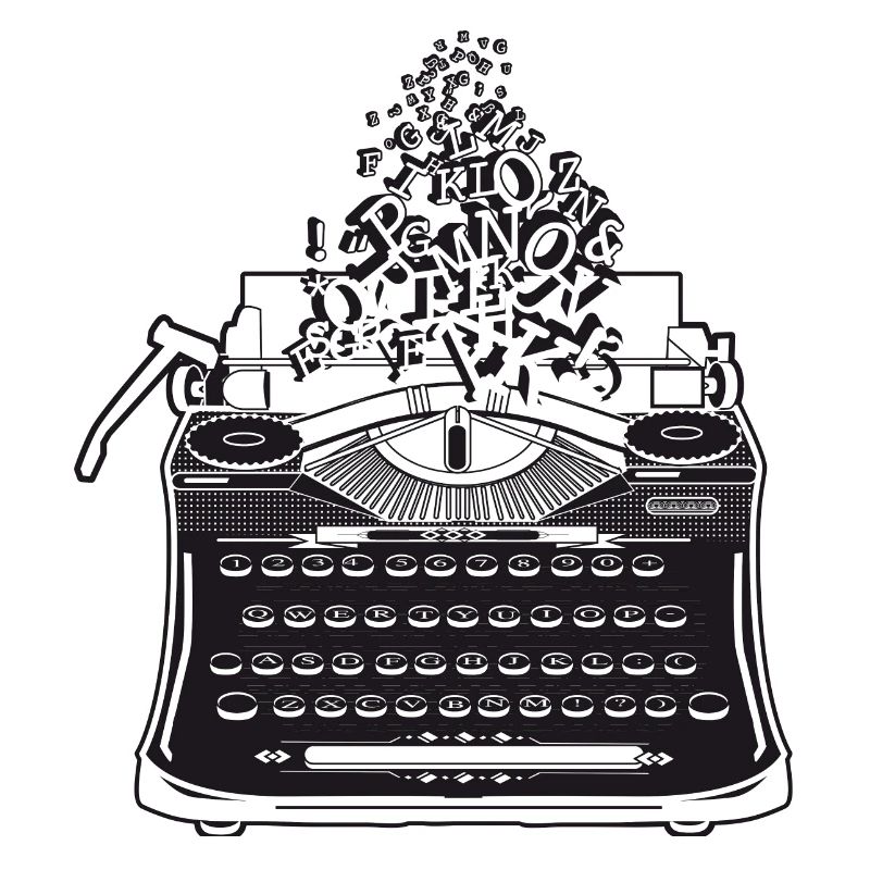 nostalgic antique typewriter with letters