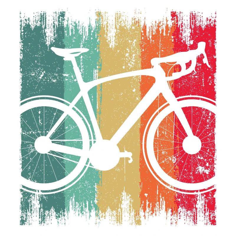 Silhouette de vélo graffiti arc-en-ciel