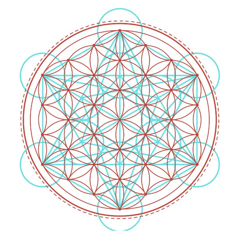 Lebendige Blume des Lebens Geometrie