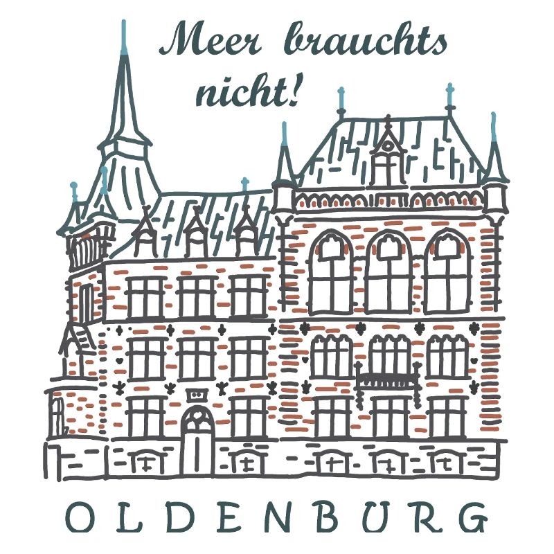 Oldenburg, Old Town, Germany Drawing