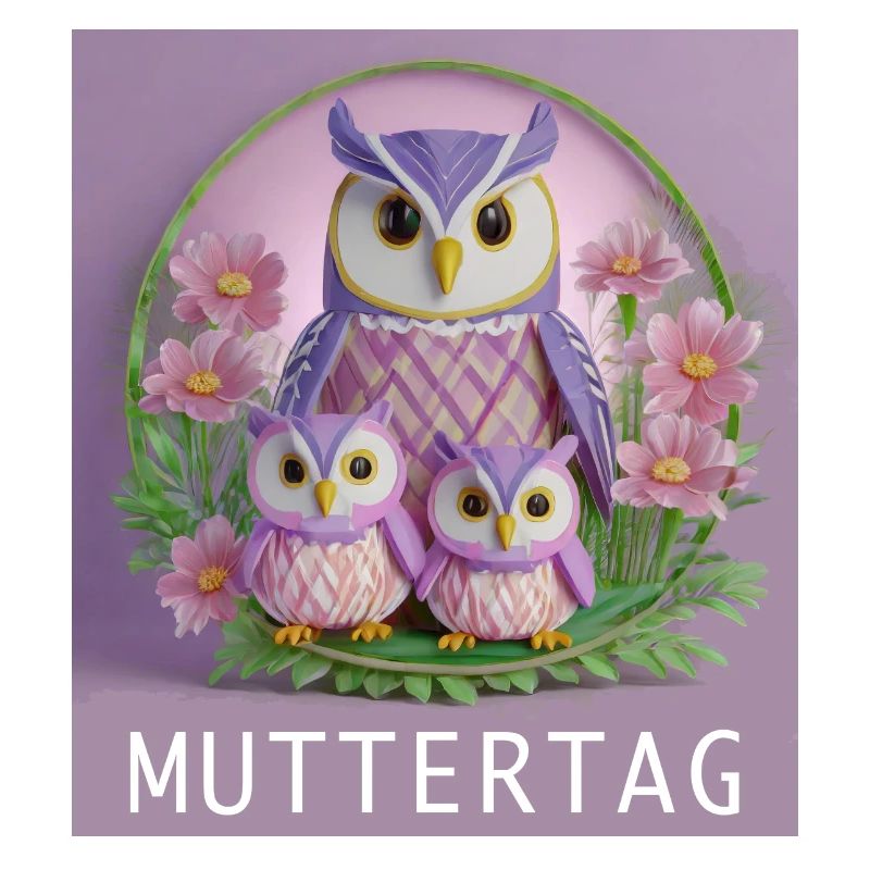Muttertag Eulenfamilie
