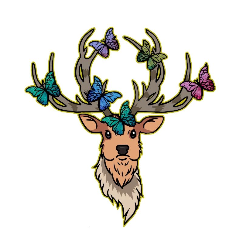 Hirsch Schmetterlinge Hirschkopf Frühling