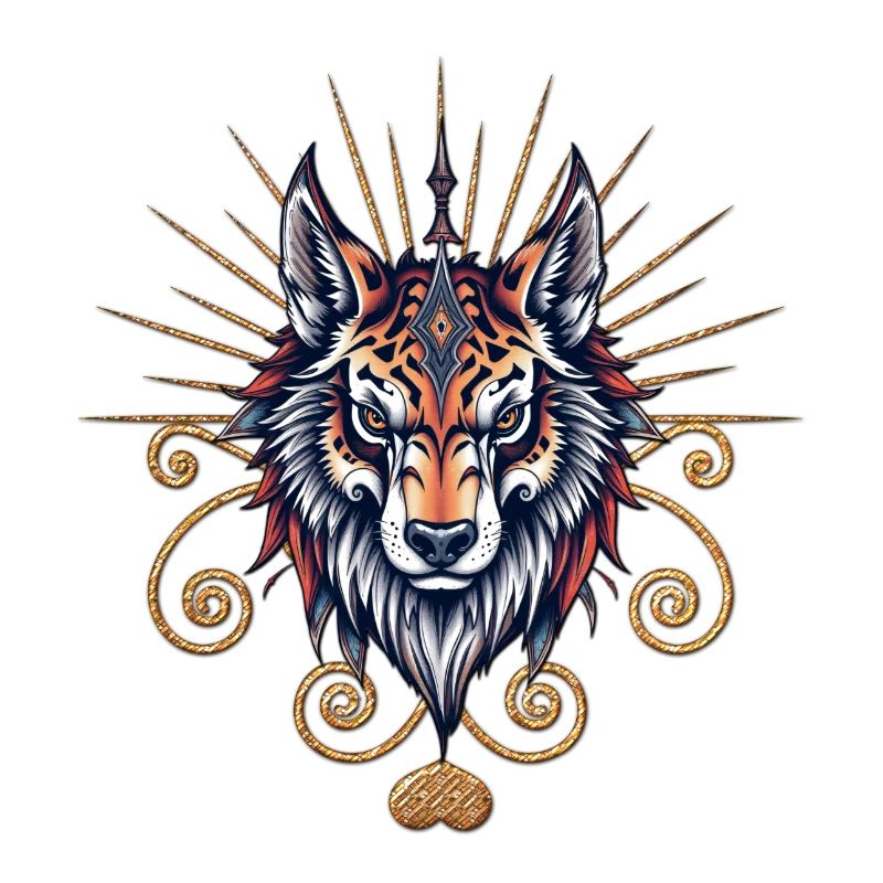 Atemberaubender Wolfskopf