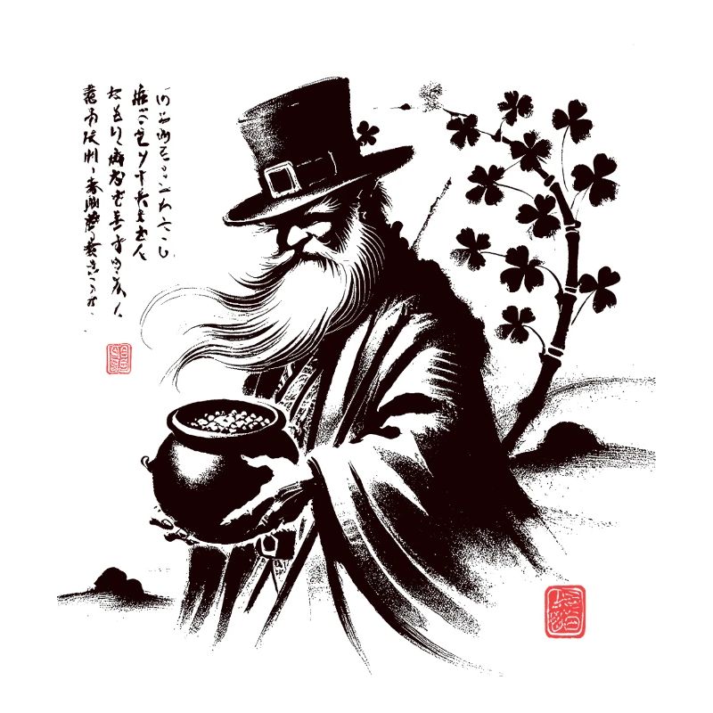 Mystischer Wind Samurai Kunst