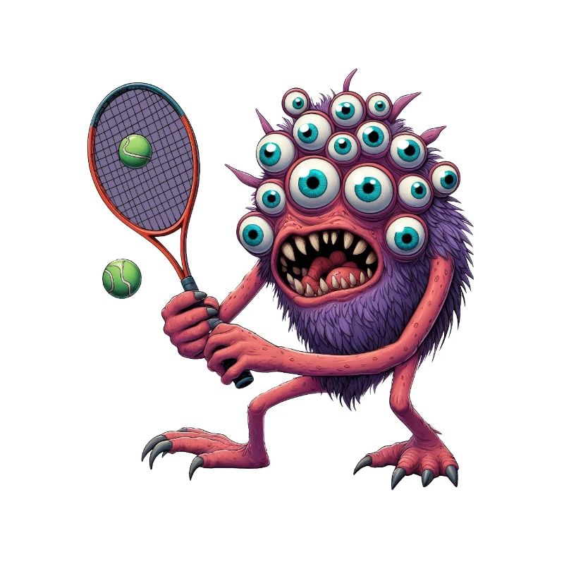 Psychedelic Tennis Monster