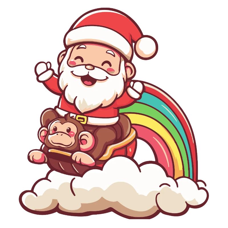 Affe Weihnachtsmann Weihnachten