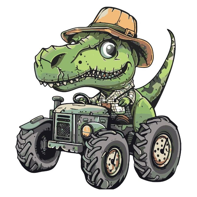 Dinosaurier T-Rex Traktor Farmer