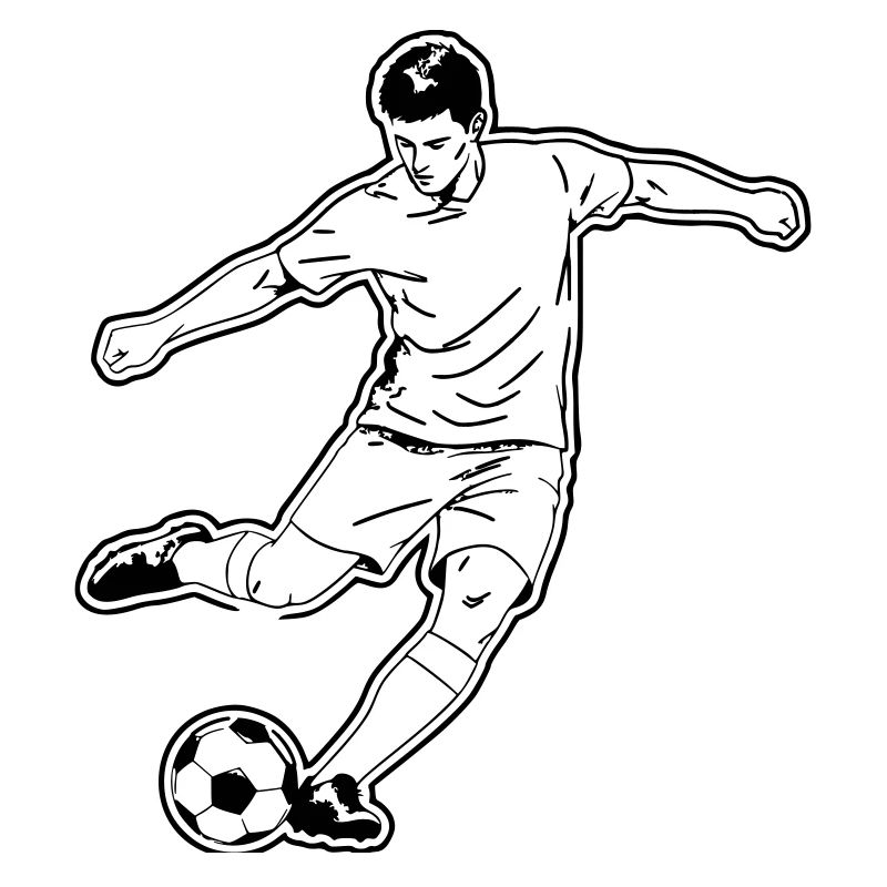 Soccer Player Shot Goal Scorer Vector