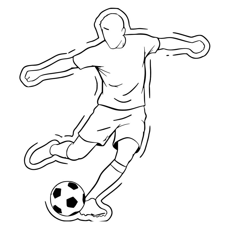 Soccer Dribbling Player Run Vector