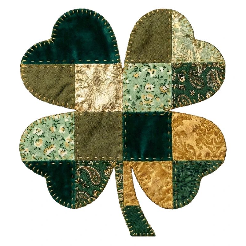 Patchwork Kleeblatt Quilt Stil