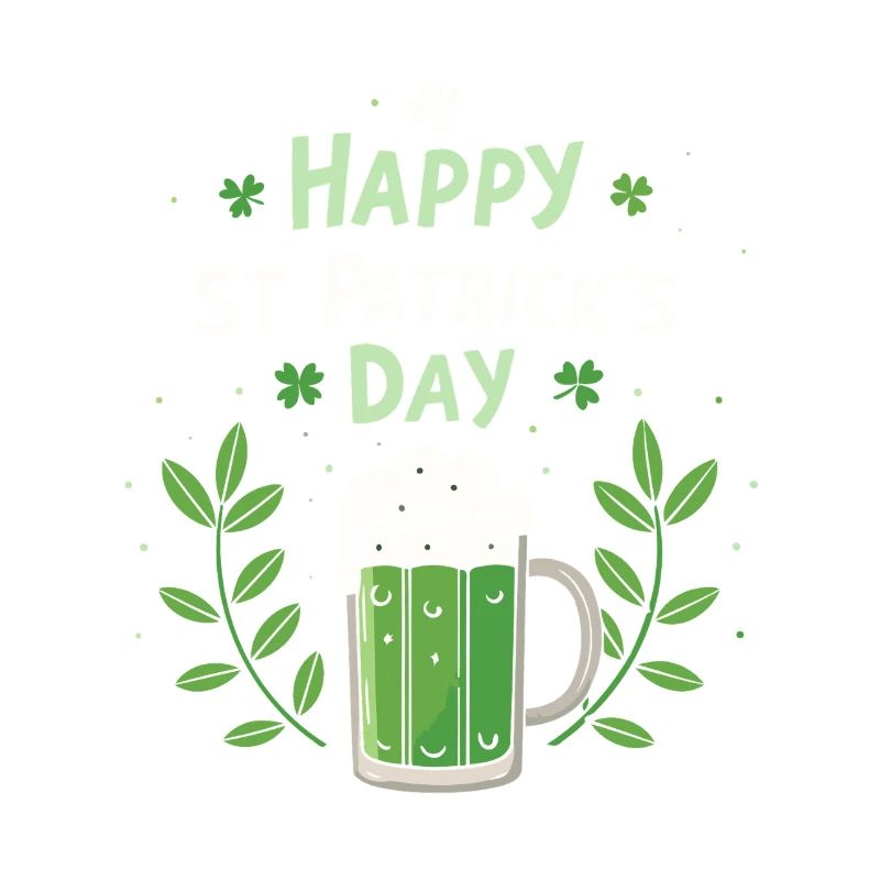 Saint Patrick Bière Verte Joyeuse