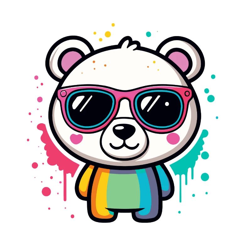 Rainbow Panda Glasses
