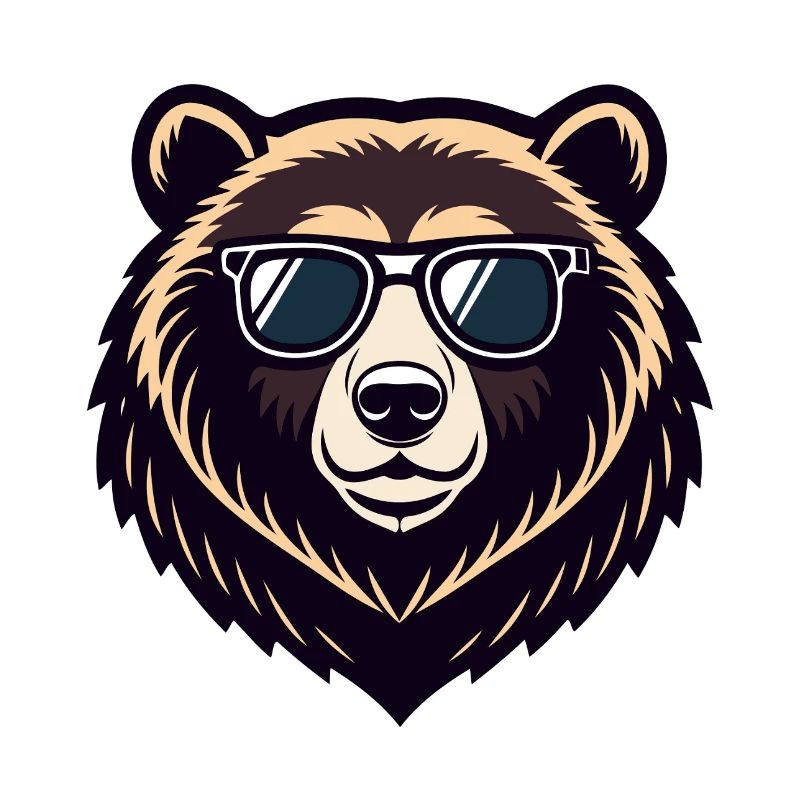 Cooler Bär mit Brille