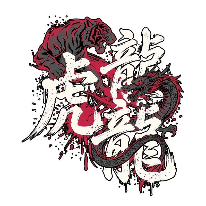 Kampfkunst Drache Tiger
