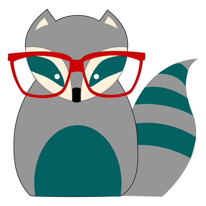 Waschbär Nerd
