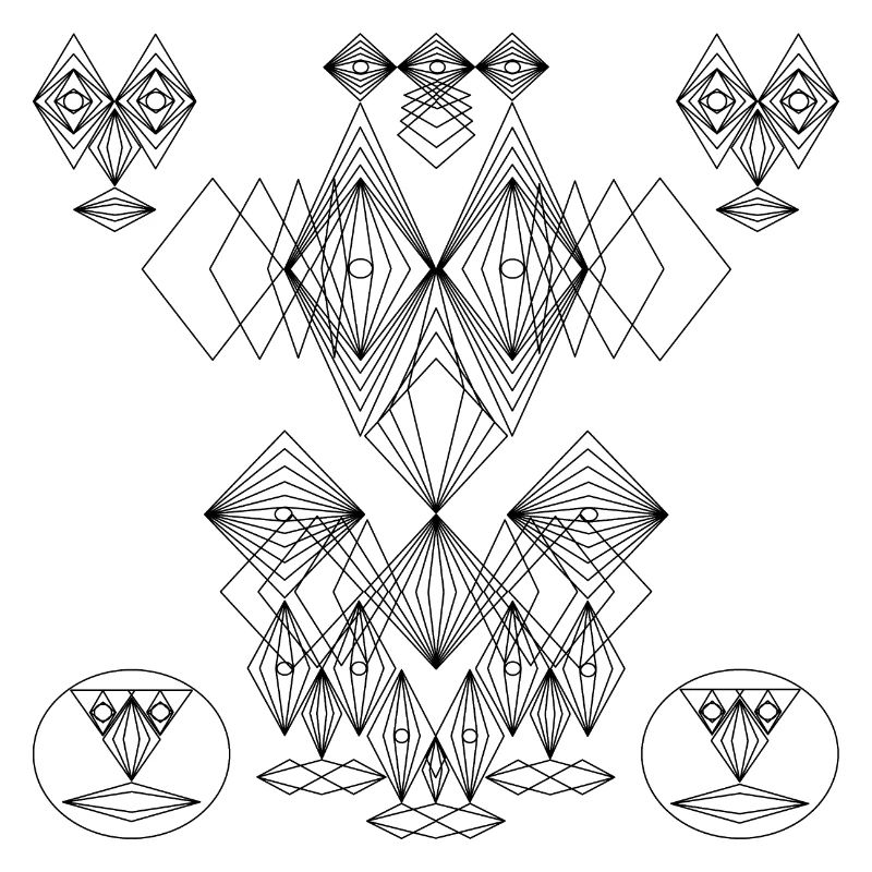 Abstract Design: Crazy Faces Art