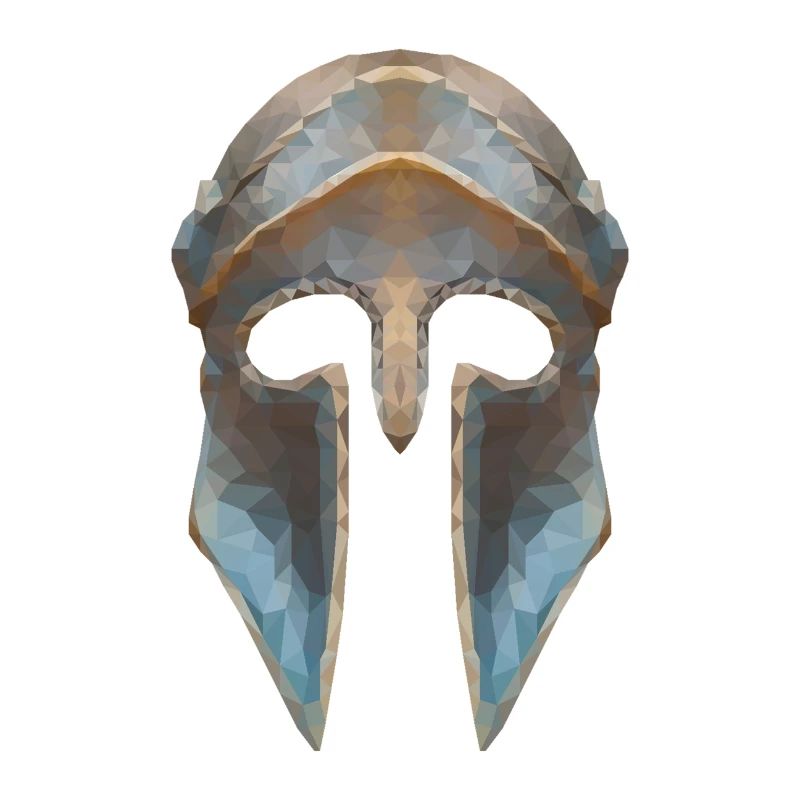 Gladiator's helmet low polygon effect