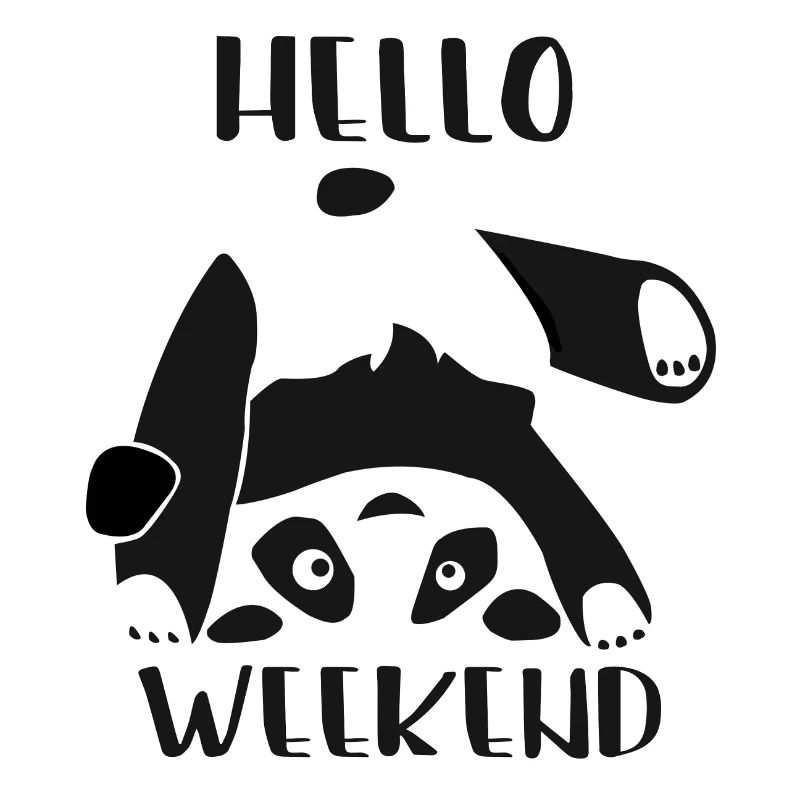 hello weekend, panda, bear