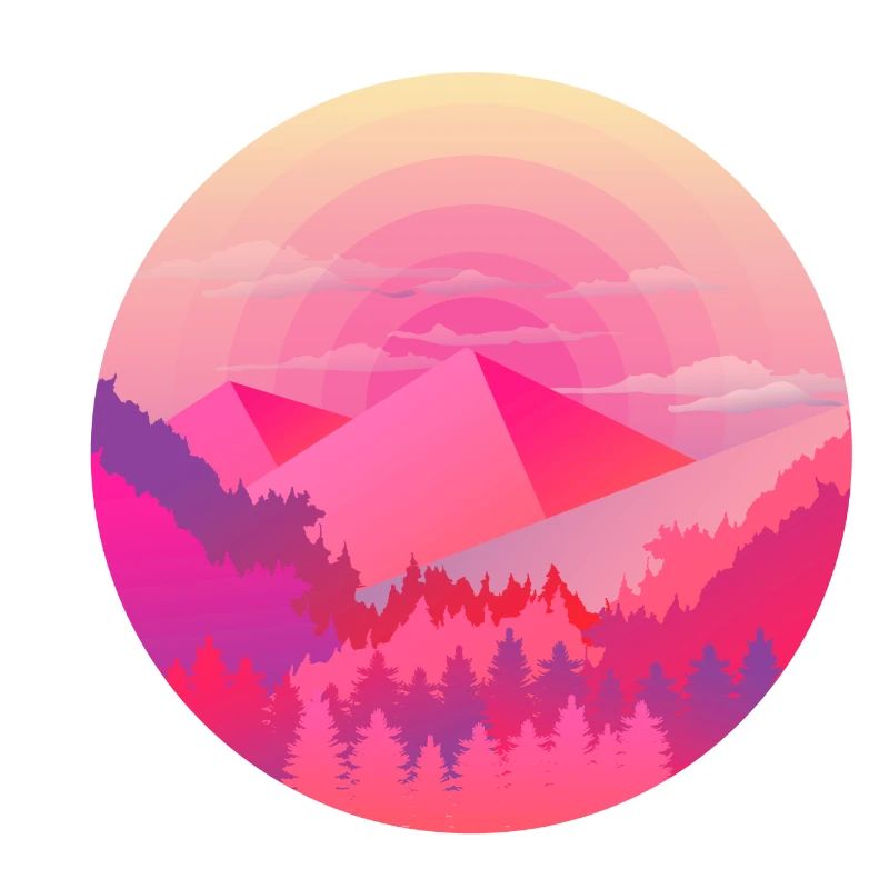 Berge Pyramide Sonne Wald