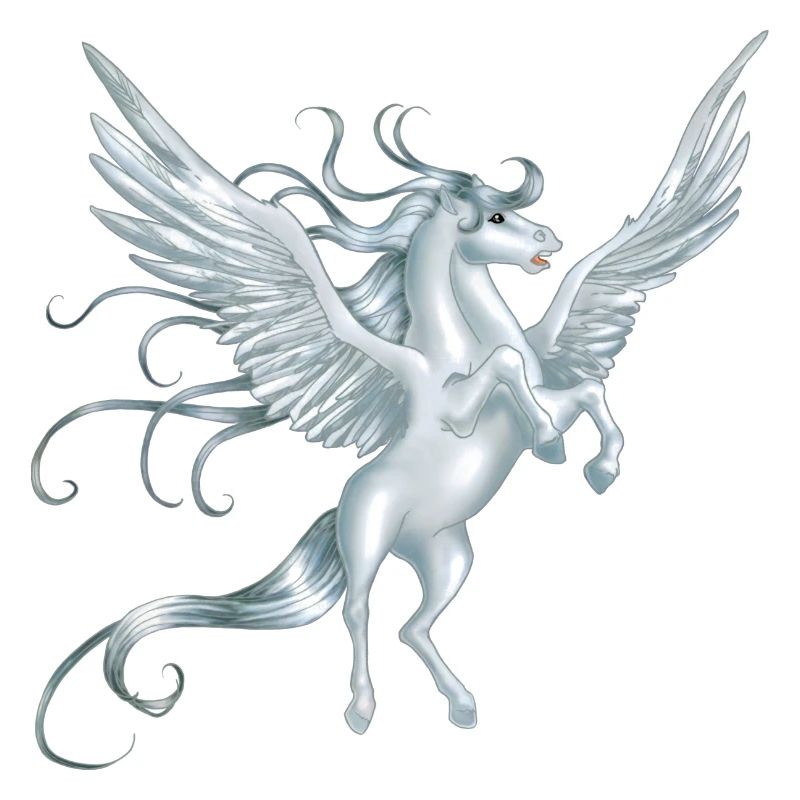 Pegasus aux ailes déployées