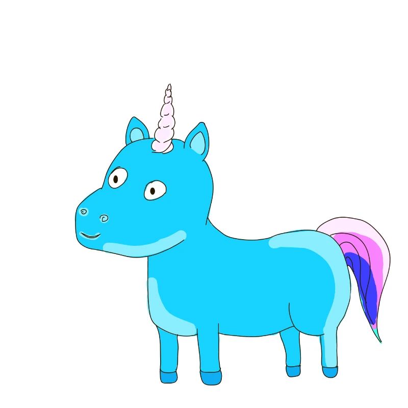 Licorne licorne Himmelblau queue idée cadeau