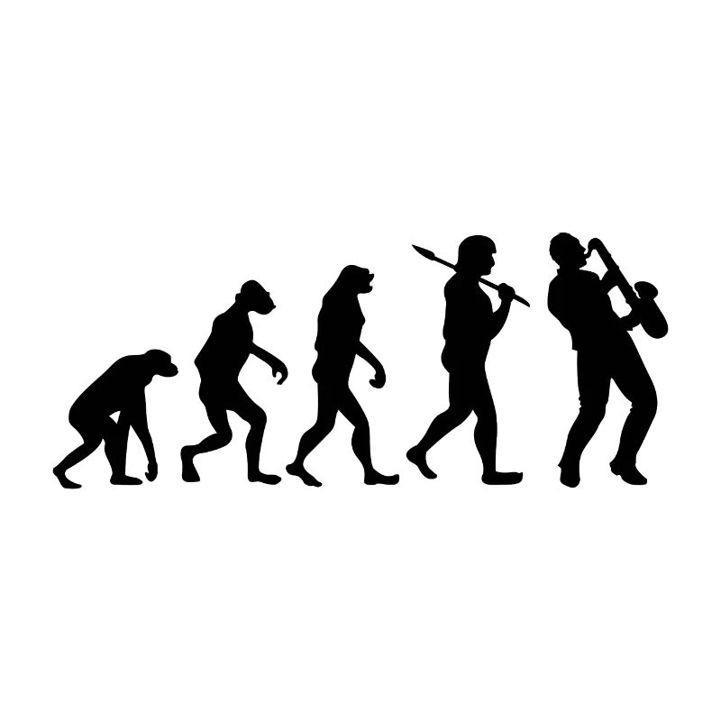 Evolution Saxophone Music Gift Saxophonist