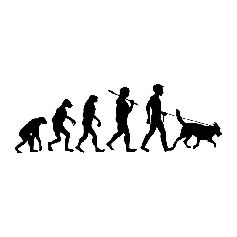 Evolution Gassi gehen Hund Geschenk Haustier Hunde